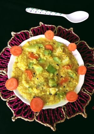 A picture of Dalia / Broken Wheat Khichdi.
