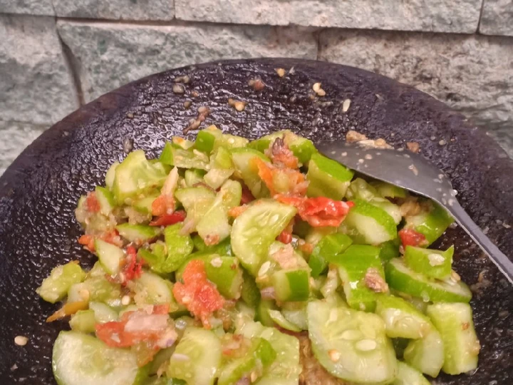 Cara Sederhana Membikin Resep  Receuh Bonteng (rujak timun) khas urang sunda yang Bisa Manjain Lidah, Enak