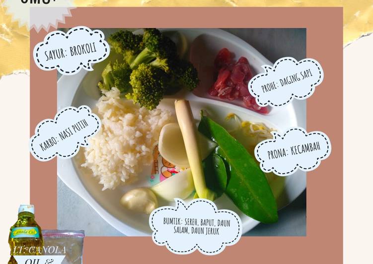 Bagaimana Menyiapkan Mpasi 4* 6mo+ bubur daging brokoli kecambah Anti Gagal