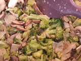Brócoli con jengibre y champiñones Portobello