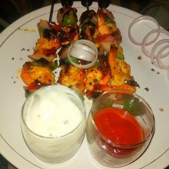 PRAWN TIKKA SIKH KABAB/ Delicious Grilled Prawns/PRAWN skewers A picture of PRAWN TIKKA SIKH KABAB/ Delicious Grilled Prawns/PRAWN skewers.