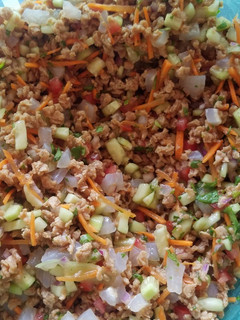 Una foto de Ceviche de soya con cuerito