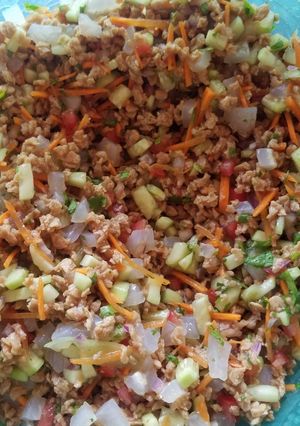Una foto de Ceviche de soya con cuerito