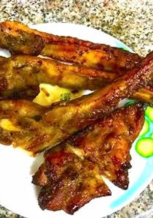 Hình của món Sườn nướng lửa hồng.
