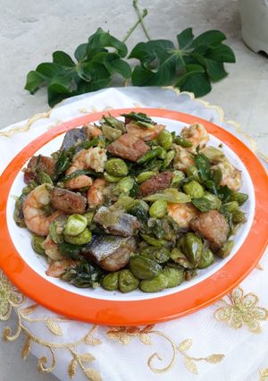 Foto resep Ikan Asin,Udang,Pete,Cabe Hijau