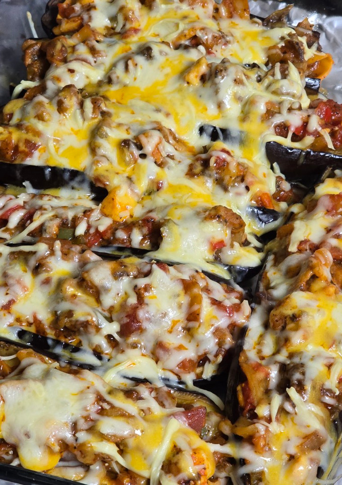 Una foto de Berenjenas al horno con verduras