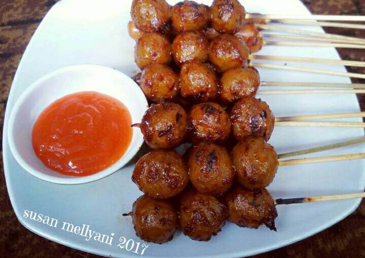 Cara Gampang Membuat Bakso bakar 🍡, Lezat Sekali