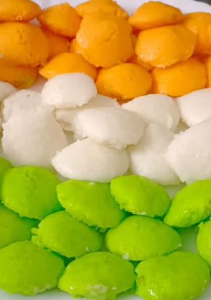 A picture of Tri Color Idli Republic Day Special.