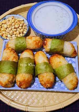 Hình của món Chuối nếp nướng bằng nồi chiên không dầu.