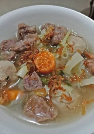 Foto resep Sop daging Dan bakso