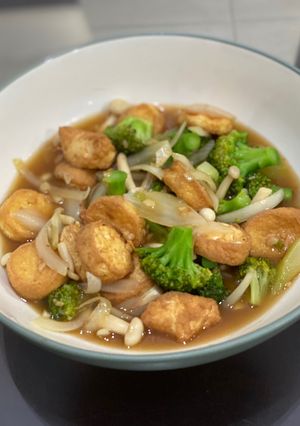 Foto resep 32. Brokoli jamur tahu jepang
