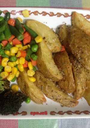 Foto resep Potato wedges (no baked)