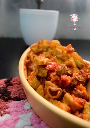 Foto resep Sambal Cumi Asin, Tempe dan Telur