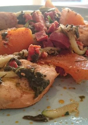 A picture of Chicken and Chorizo Bake.