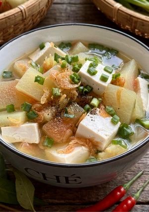 Hình của món Canh Vỏ Dưa Hấu Đậu Hủ & Ruốc Khô.