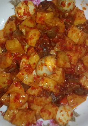 Foto resep Sambel goreng kentang ampela ayam & telur puyuh