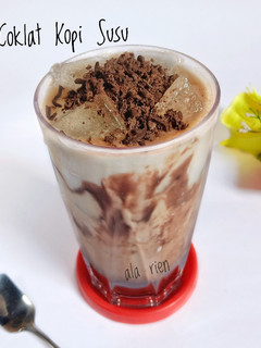 Foto resep Es Coklat Kopi Susu