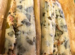 Una foto de Tamales de espinacas