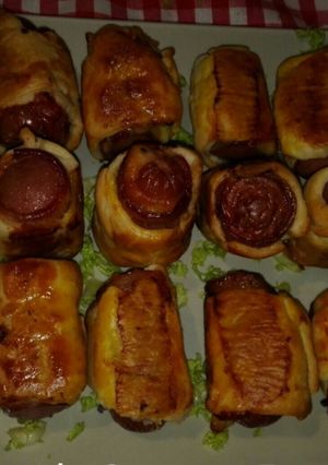 Una foto de Salchichas de Frankfurt con hojaldre