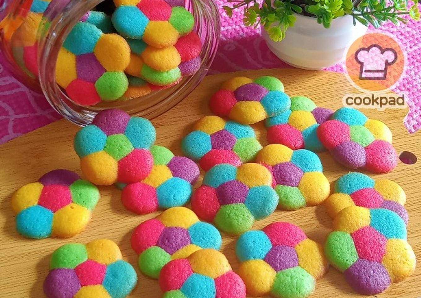 Resepi Rainbow Cookies yang Enak dan Simpel