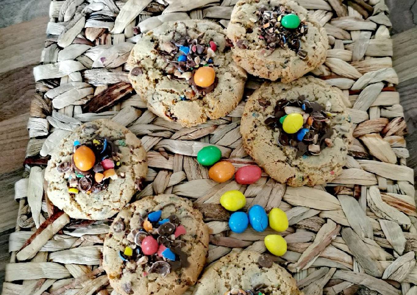 Cookies beurre de cacahuètes et Mms