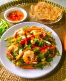 Gỏi rau muống chiên