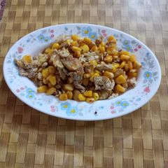 A picture of Corn egg fry.