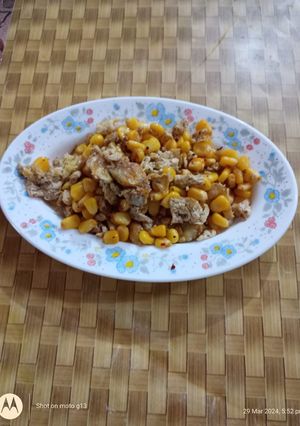 A picture of Corn egg fry.