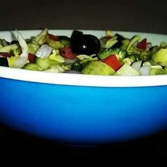 A picture of Desi Salad🍋🍅🌰🍀.