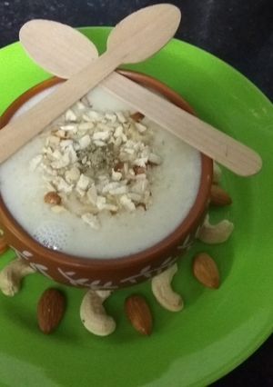 A picture of Barnyard Millet Kheer Samak Rice Vrat Rice.