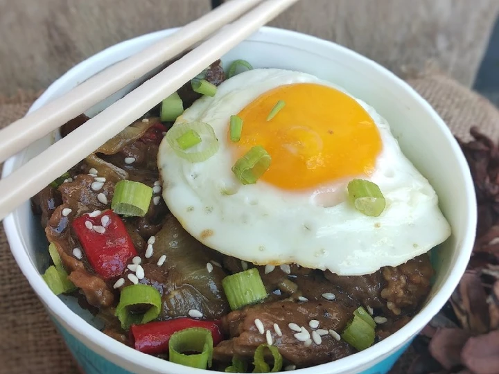 Langkah Mudah untuk Membuat Resep Sapi Lada Hitam (Rice Bowl) yang Bisa Manjain Lidah