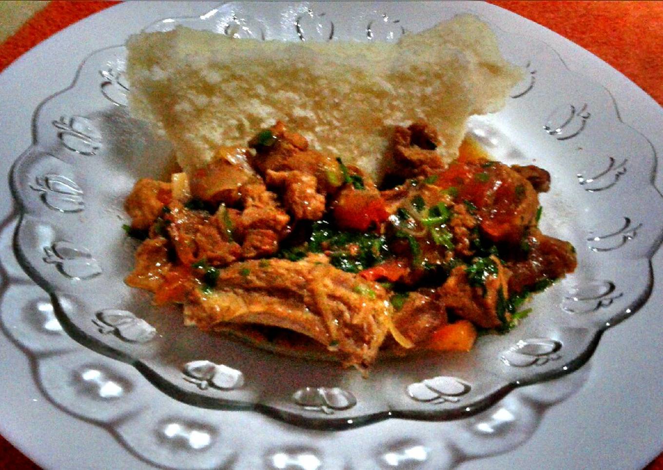 Marinated wet fry pork