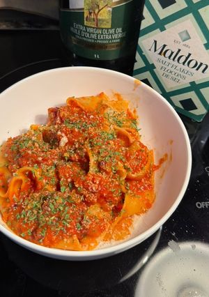 A picture of Easy veggie pasta.