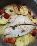 #499 Filetto di orata su letto di patate in airfryer 🐟🌿🥔🍅🐟