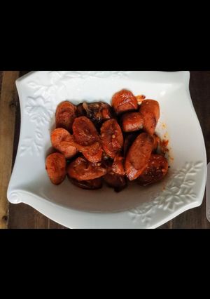 A picture of Fried chicken sausage's.