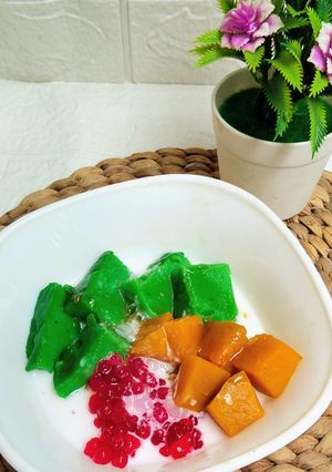 Foto resep Es Bongko (Ari Pati) Sagu mutiara + Labu Kuning