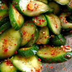 A picture of Spicy Cucumber Banchan.