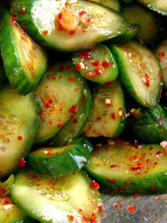 A picture of Spicy Cucumber Banchan.