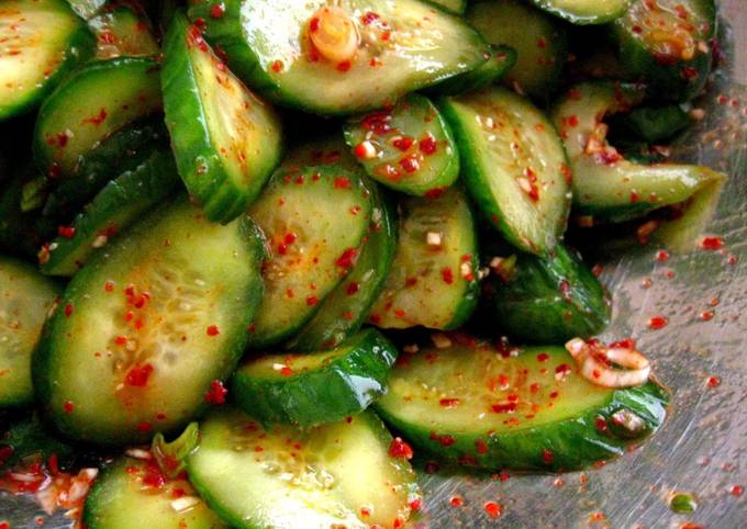 Easiest Way to Prepare Perfect Spicy Cucumber Banchan