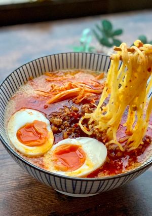 A picture of Japanese Chili Sesame Ramen (Tan Tan Ramen).