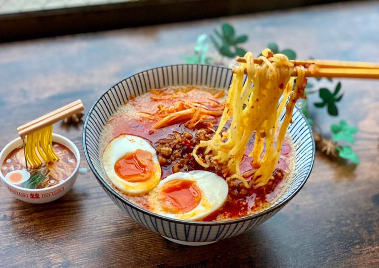 Recipe of Any-night-of-the-week Japanese Chili Sesame Ramen (Tan Tan Ramen)