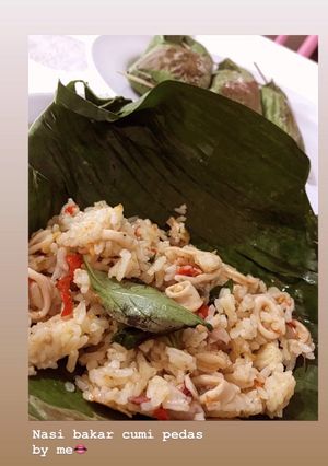 Foto resep Nasi bakar cumi pedas