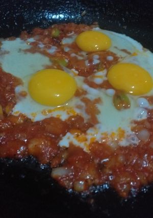صورة لوصفة شكشوكة بالبيض 😋😋