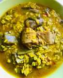 Arrosset amb conill,(Arroz caldoso con conejo)