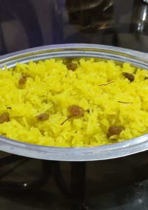 A picture of Sweet Pulav / Mitho Bhaat /Rice kheer.