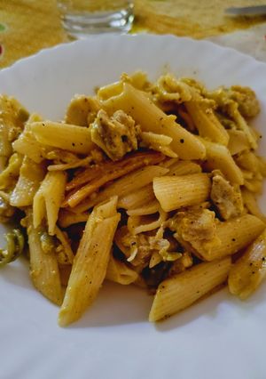 Una foto de Macarrones a la carbonara auténtica