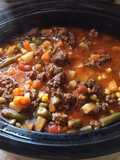 Hearty Crock Pot Cowboy Soup (hamburger soup)
