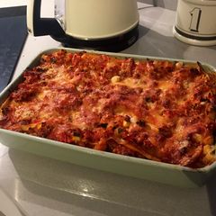 A picture of Vegetarian Lasagna with Cottage Cheese.