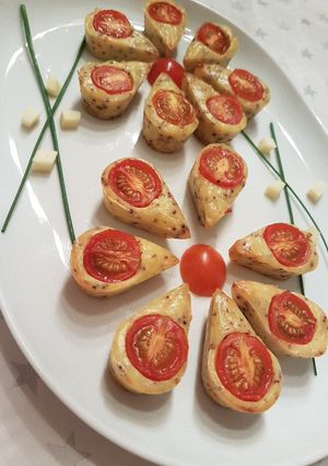 Une photo de Bouchées apéro tomates cerises