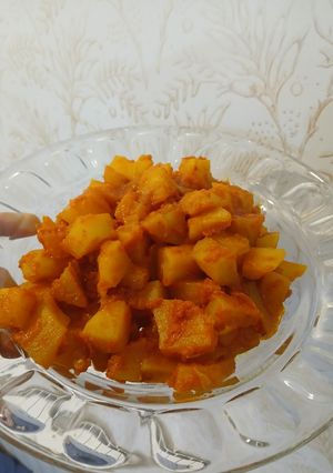 عکسی از دستور سیب زمینی گوجه ای
